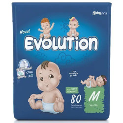 FRALDAS DRY EVOLUTION SUPER ECON HIPER M COM 80 UND