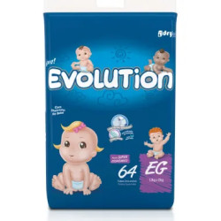 FRALDAS DRY EVOLUTION SUPER ECON HIPER EG COM 64 UND