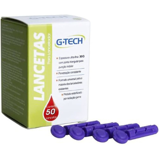 LANCETAS PREMIUM 30G COM 50 UND