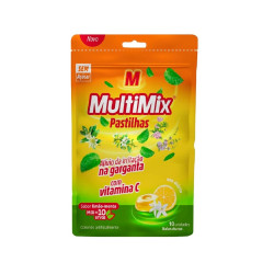 MULTIMIX PASTILHAS VIT C LIMAO MENTA COM 10 UNIDADES