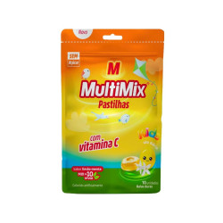 MULTIMIX PASTILHAS KIDS VIT C LIMAO MENTA COM 10 UNIDADES