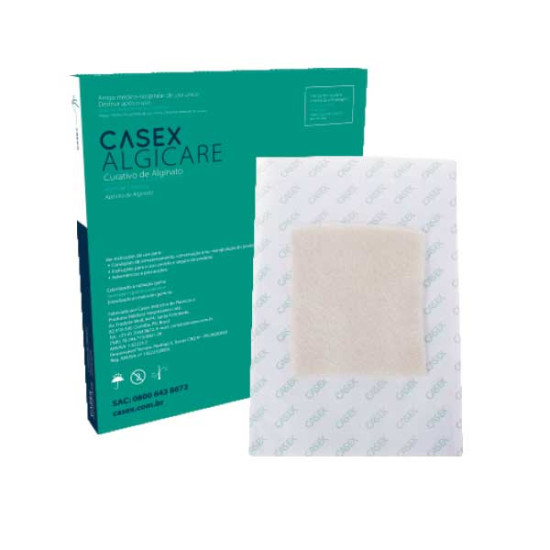 CURATIVO ALGINATO DE CALCIO E SODIO 10 X 10 CM CASEX UND