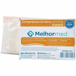 COMPRESSA DE GAZE HERIKA ESTERIL 7,5 X 7,5CM 11 FIOS C/10 UN