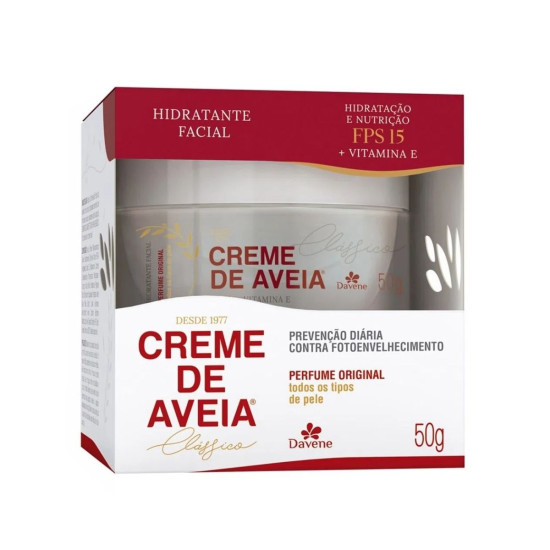 DAVENE CREME FACIAL DE AVEIA FPS15 COM 50G