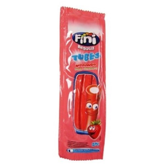 BALA DE GELATINA FINI TUBES MORANGO 15G
