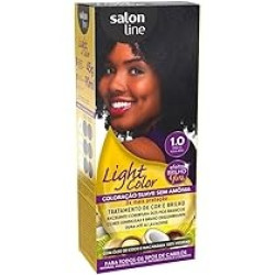 TINTURA DE CABELO SALON LINE LIGHT COLOR 1.0 PRETO AZULADO