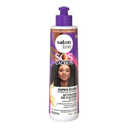 ATIVADOR DE CACHOS SALON LINE S.O.S OLEOS NUTRITIVO 300ML