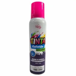 TINTA TEMPORARIA COR ROSA P/CABELO SPRAY MY PARTY C/150ML