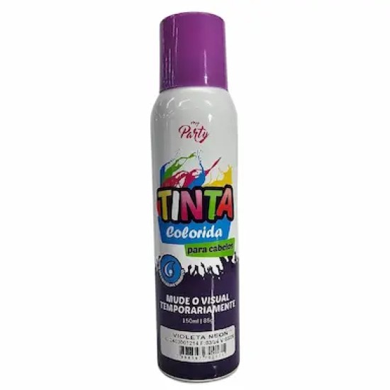 TINTA TEMPORARIA COR VIOLETA P/CABELO SPRAY MY PARTY C/150ML