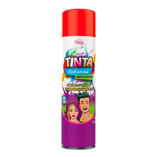 TINTA TEMPORARIA COR VERMELHA P/CABELO SPRAY MY PARTY C/150ML