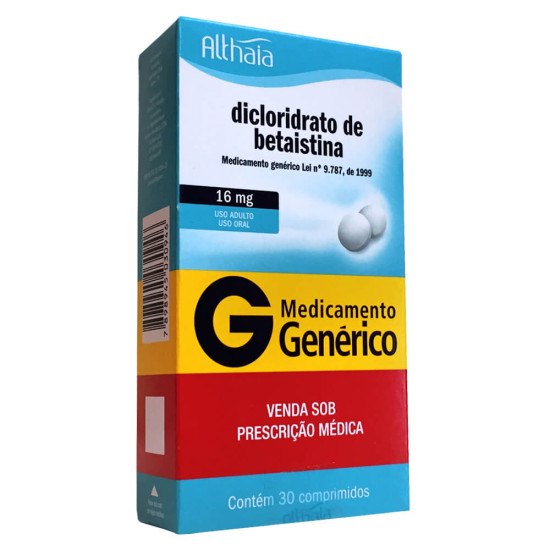 BETAISTINA 16 MG COM 30 CAPSULAS ALTHAIA