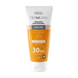 BASE HIDRATANTE MULTIFUNCIONAL DERMUNN C/COR FPS30 50G