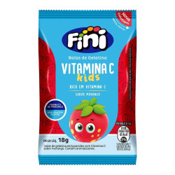 BALA DE GELATINA FINI VITAMINA C MORANGO 18G