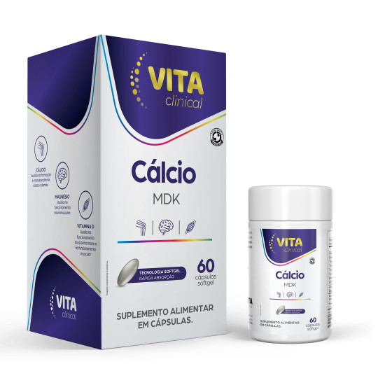 POLIVITAMINICO VITACLINICAL DE CALCIO MDK 1300MG COM 60 CAPSULAS