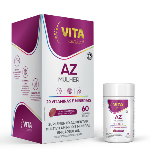 VITACLINICAL AZ MULHER 400MG COM 60 CAPSULAS