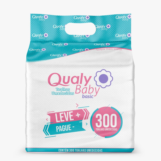 TOALHA UMEDECIDO QUALY BABY COM 300 UND