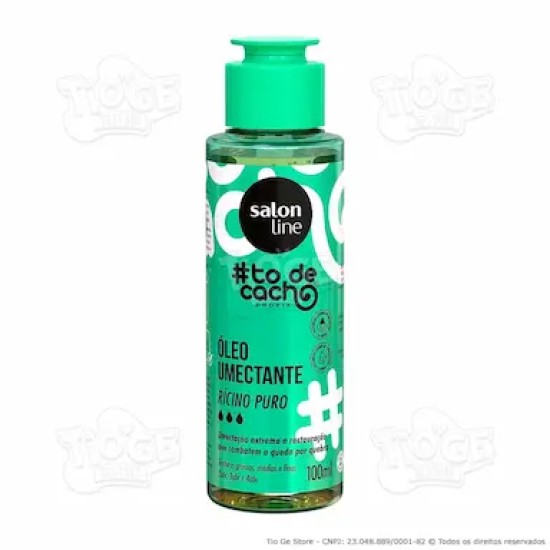OLEO UMECTACAO SALON LINE TO DE CACHOS RICINO PURO 100ML