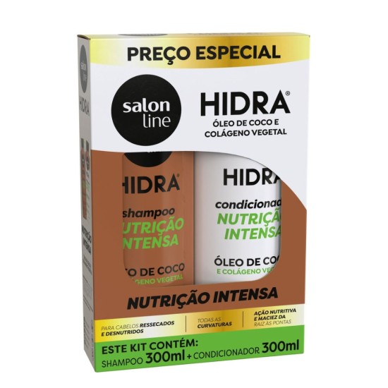 KIT SALON LINE SHAMPOO+CONDICIONADOR HIDRA COCO 300ML