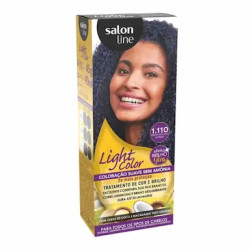 TINTURA DE CABELO SALON LINE LIGHT COLOR 1.110 PRETO AZULADO INT