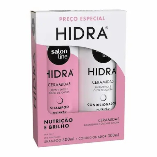 KIT SALON LINE SHAMPOO+CONDICIONADOR HIDRA CERAMIDAS 300ML