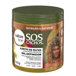 GEL REVITALIZADOR SALON LINE SOS AZEITE DE OLIVA 550G