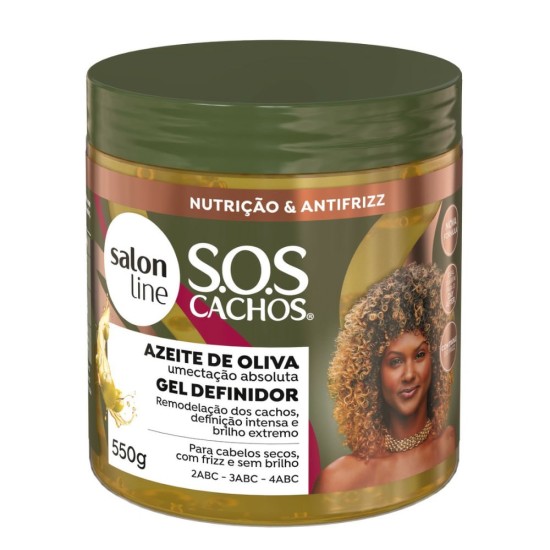 GEL REVITALIZADOR SALON LINE SOS AZEITE DE OLIVA 550G