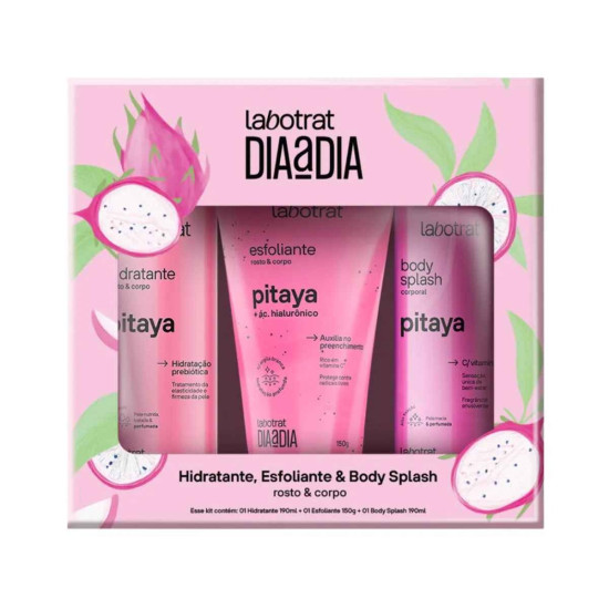 KIT LABOTRAT DIA A DIA PITAYA HIDRATANTE190ML+ESFOLIANTE 150G+BODY SPLASH 190ML