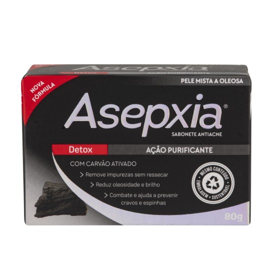 ASEPXIA SABONETE DETOX CARVÃO ATIVADO C/80G