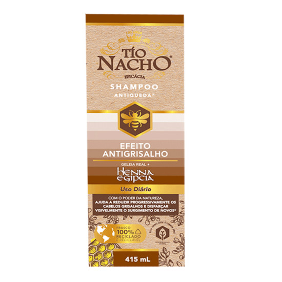 TIO NACHO SHAMPOO ANTIQUEDA EFEITO ANTIGRISALHO COM 415ML