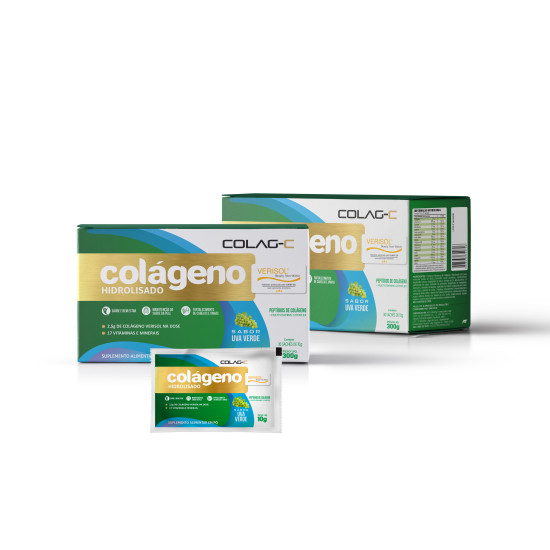 UNIFABRA COLAG C COLAGENO VERISOL UVA VERDE COM 30 SACHE 10G