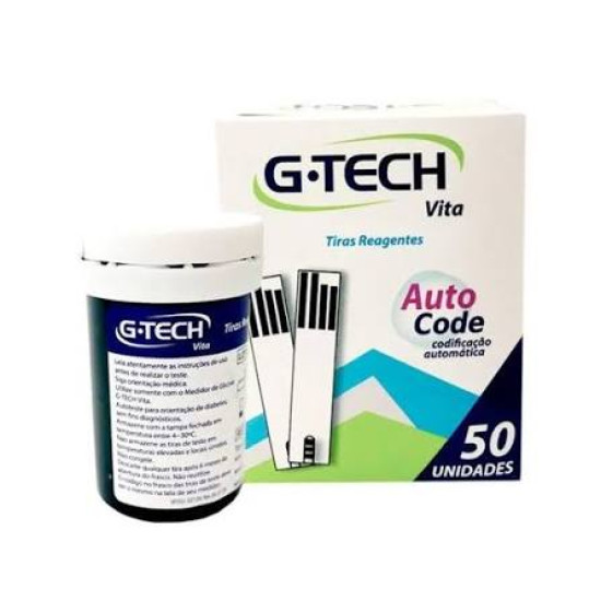 TIRAS REAGENTES G TECH VITA COM 50 UNIDADES