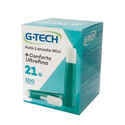 AUTO LANCETA MINI G TECH+CONFORT 21G C/100 UND