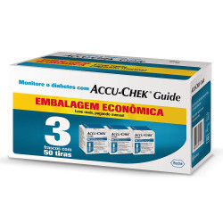 PACK ACCU-CHEK GUIDE 3 CAIXAS COM 50 UND CADA