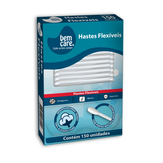 HASTES FLEXIVEIS BEM CARE COM 150 UND