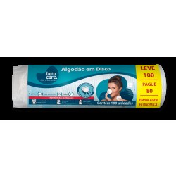 ALGODAO DISCO BEM CARE C/100 UND