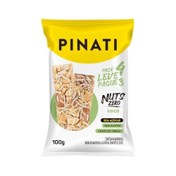 CEREAL PINATI NUTS ZERO CHIPS DE COCO LV4 PG3 COM 25G CADA