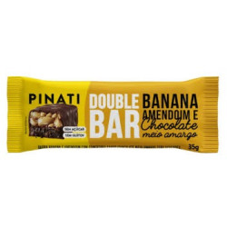 CEREAL PINATI DOUBLE BAR BANANA/AMENDOIM/CHOCOLATE AMARGO 35G