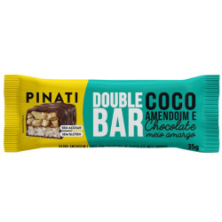 CEREAL PINATI DOUBLE BAR COCO/AMENDOIM/CHOCOLATE AMARGO 35G