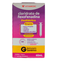 FEXOFENADINA SUSP ORAL 6MG/ML COM 60ML