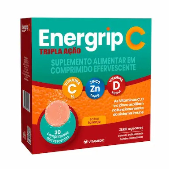 ENERGRIP COM ZINCO C 1G 30 CAPSULAS EFERVESCENTE
