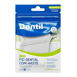 FIO DENTAL COM HASTE DENTIL SABOR MENTA COM 30 UNI