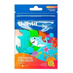 FIO DENTAL COM HASTE DENTIL KIDS BASIC COM 20 UNI