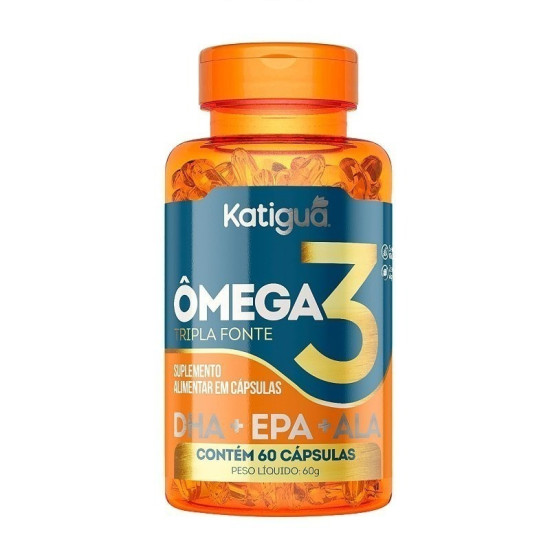OMEGA 3 1G KATIGUA DHA + EPA + ALA COM 60 CAPSULAS