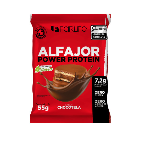 ALFAJOR FARLIFE POWER PROTEIN CHOCOTELA 55G
