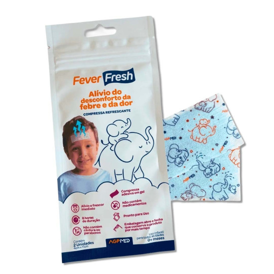 FEVER FRESH COMPRESSA PARA ALIVIO DE FEBRE COM 2 UNI