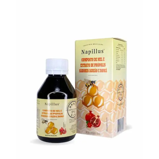 COMPOSTO NAPILLUS DE MEL AGRIAO PROPOLIS GUACO 120G