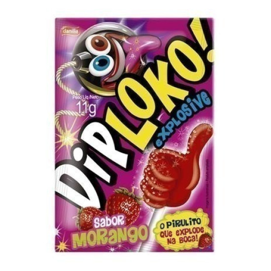 PIRULITO DIPLOKO BOOM MORANGO 11GR