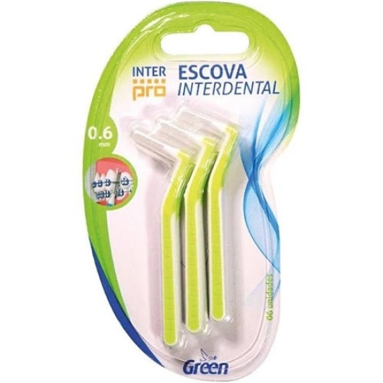 ESCOVA DENTAL GREEN INTERDENTAL INTER PRO 0.6MM COM 6UND