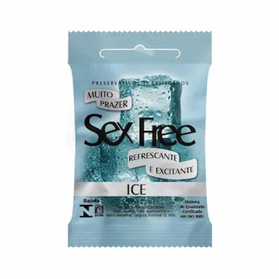 PRESERVATIVO SEX FREE ICE C/3UND
