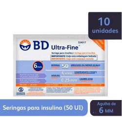 SERINGA CEPALAB ULTRA FINE 50 UI 6 X 0,25(31GX15/64) COM 1 UND